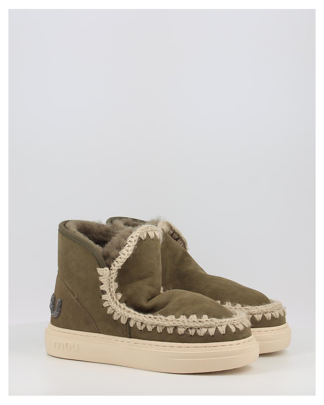 Botines Mou BOLD GLITTER LOGO MOO verde