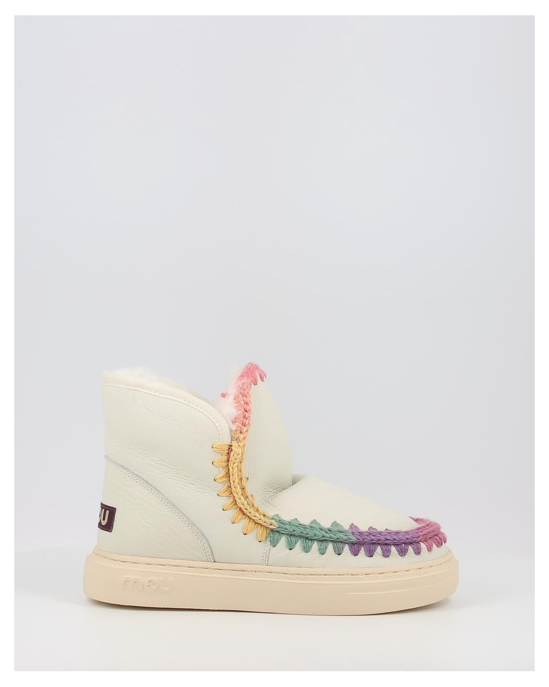 Botines Mou SNEAKER BOLD RAINBOW STITCHING NUTRWH blanco