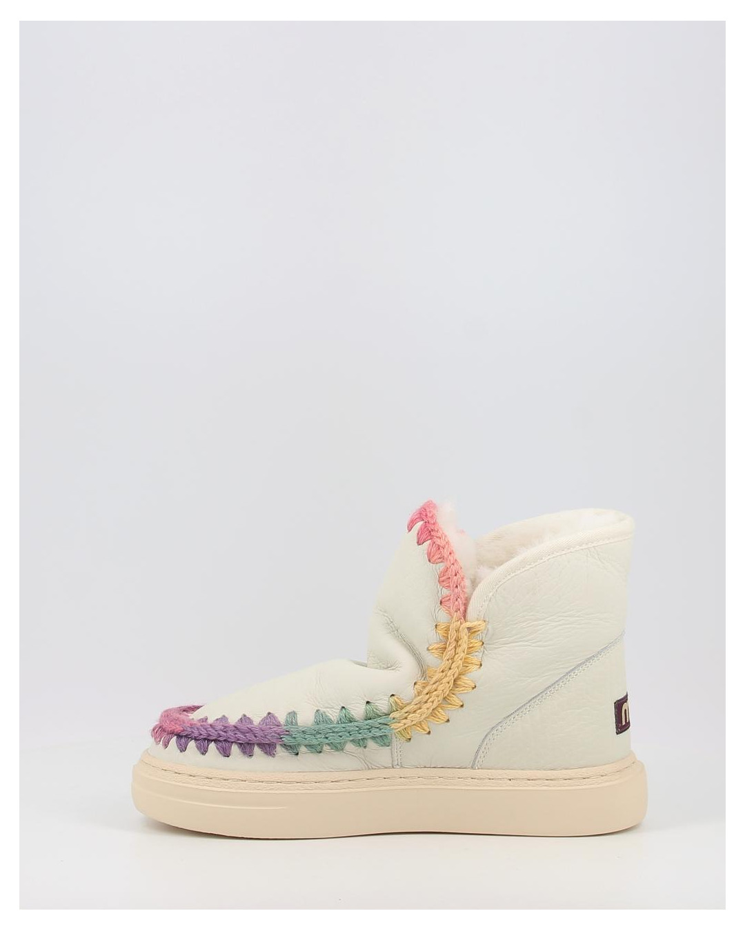 Botines Mou SNEAKER BOLD RAINBOW STITCHING NUTRWH blanco