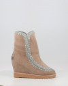 Botas Mou FRENCH TOE WEDGE SHORT taupe