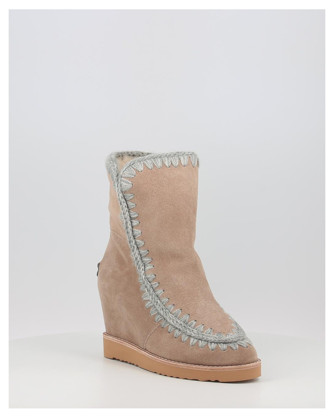 Botas Mou FRENCH TOE WEDGE SHORT taupe
