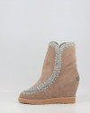 Botas Mou FRENCH TOE WEDGE SHORT taupe