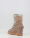 Botas Mou FRENCH TOE WEDGE SHORT taupe