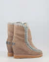 Botas Mou FRENCH TOE WEDGE SHORT taupe
