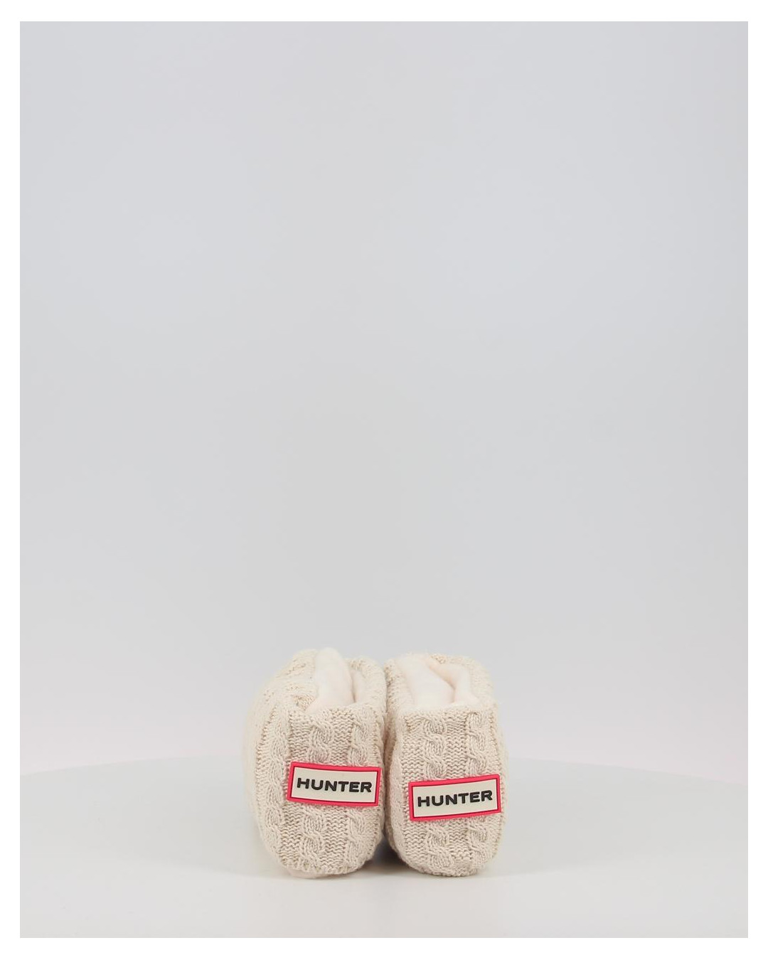 Calcetines Hunter RECYCLED MINI CABLE BOOT TALL blanco