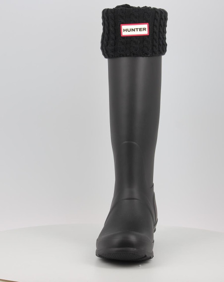 Calcetines Hunter RECYCLED MINI CABLE BOOT TALL negro