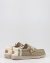 Nauticos Hey Dude WALLY LINEN NATURAL verde Nauticos Hey Dude WALLY LINEN NATURAL verde