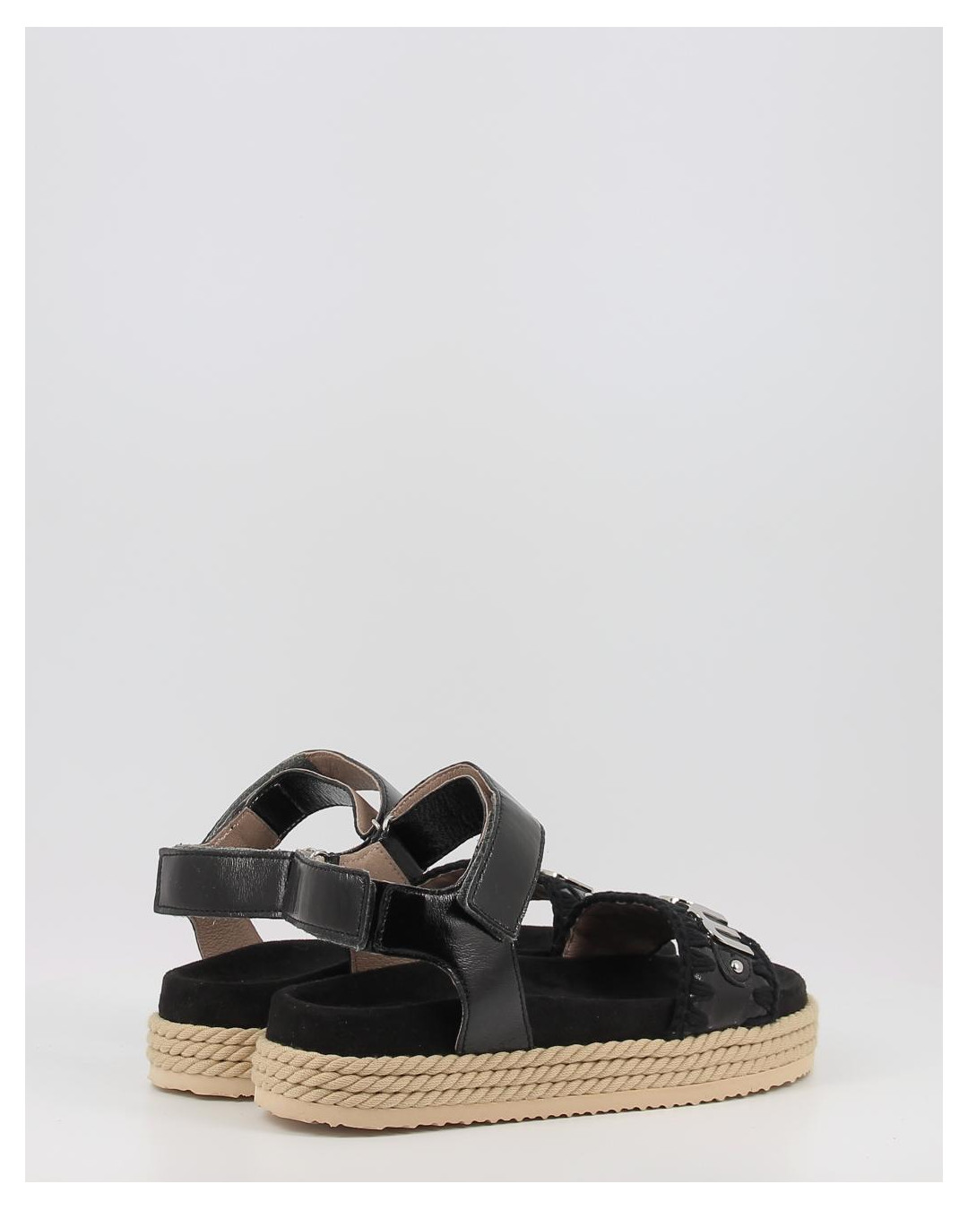 Sandalias Mou ROPE BIO SANDAL 02 PATBLK negro Zapatos Obi