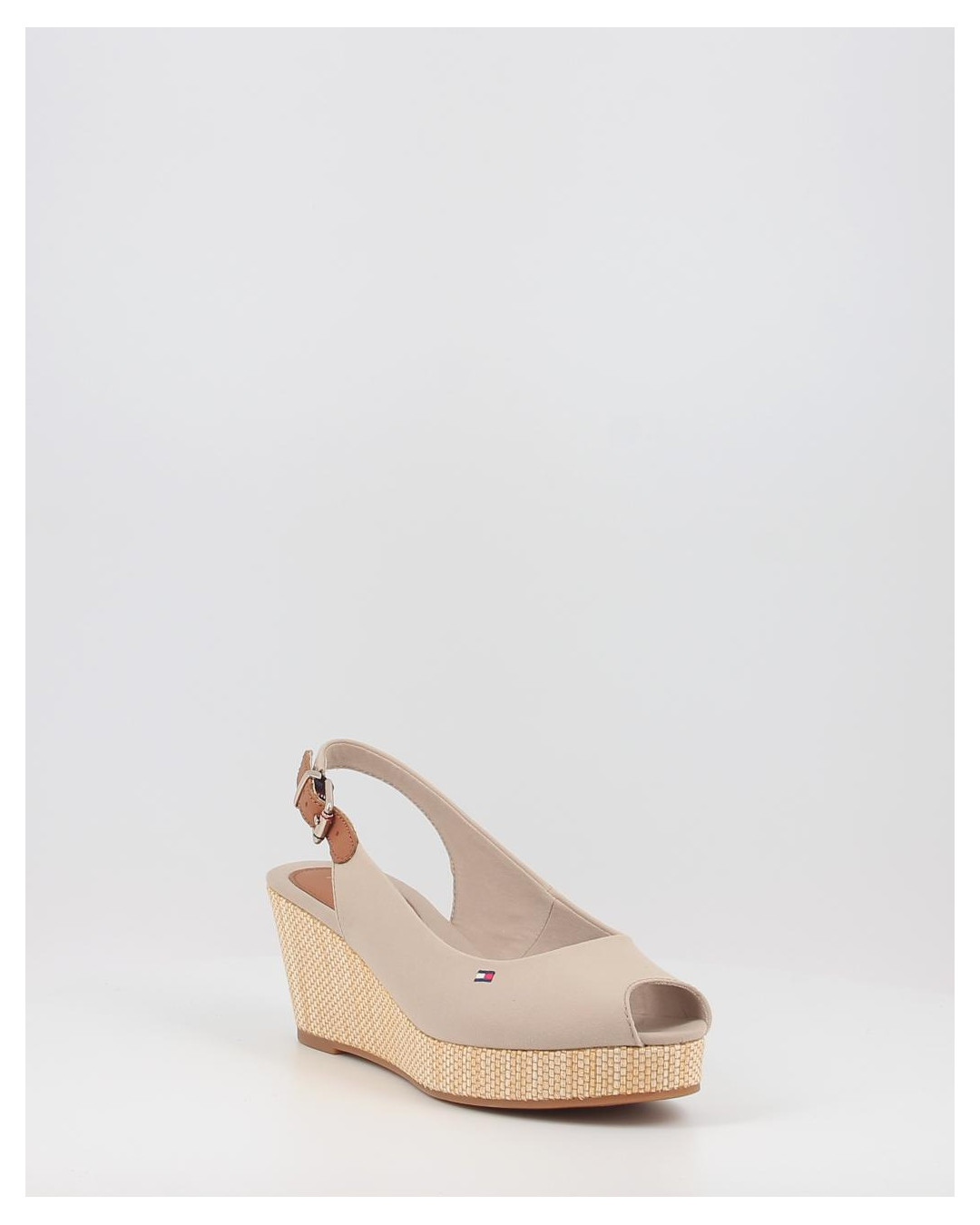 Alpargatas Tommy Hilfiger ICONIC ELBA SLING BACK WEDGE taupe