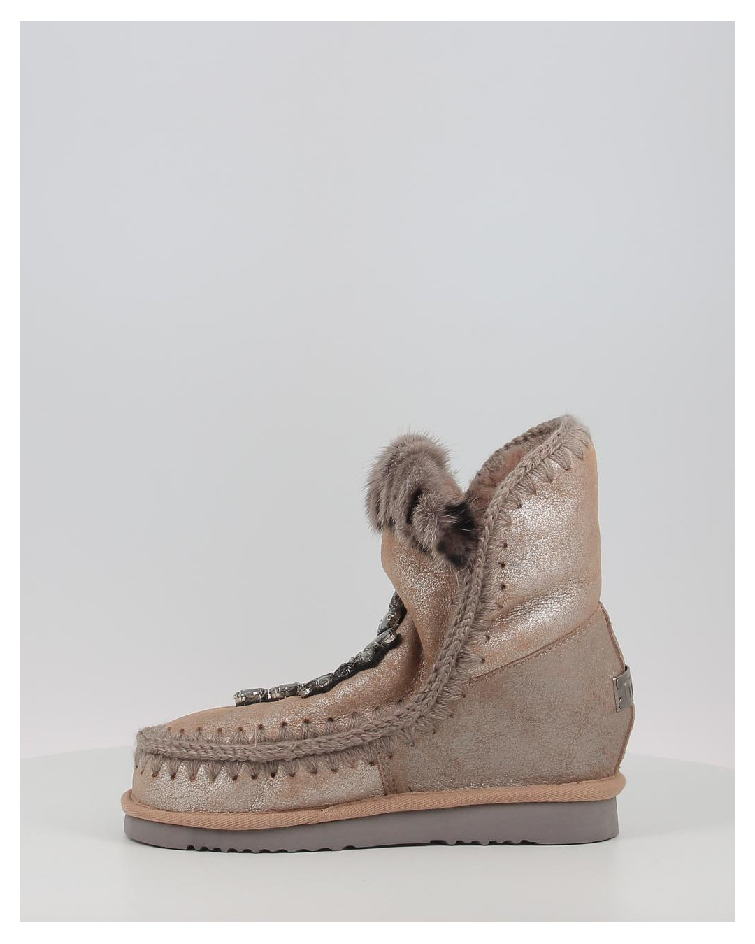 Botas Mou INNER WEDGE FRONT HEART PATCH DUCAM taupe