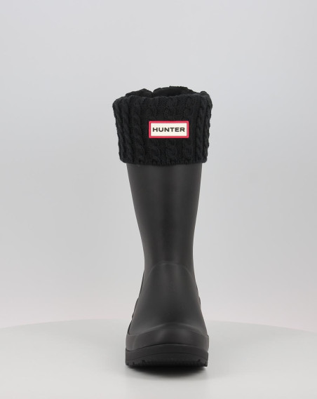 Calcetines Hunter RECYCLED MINI CABLE BOOT SHORT negro