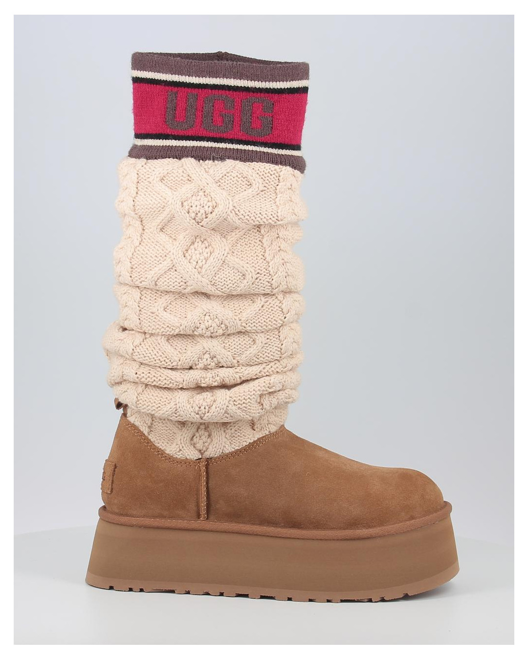 Botas Ugg CLASSIC SWEATER LETTER TALL Chestnut