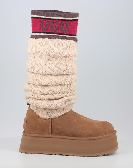 Botas Ugg CLASSIC SWEATER LETTER TALL Chestnut