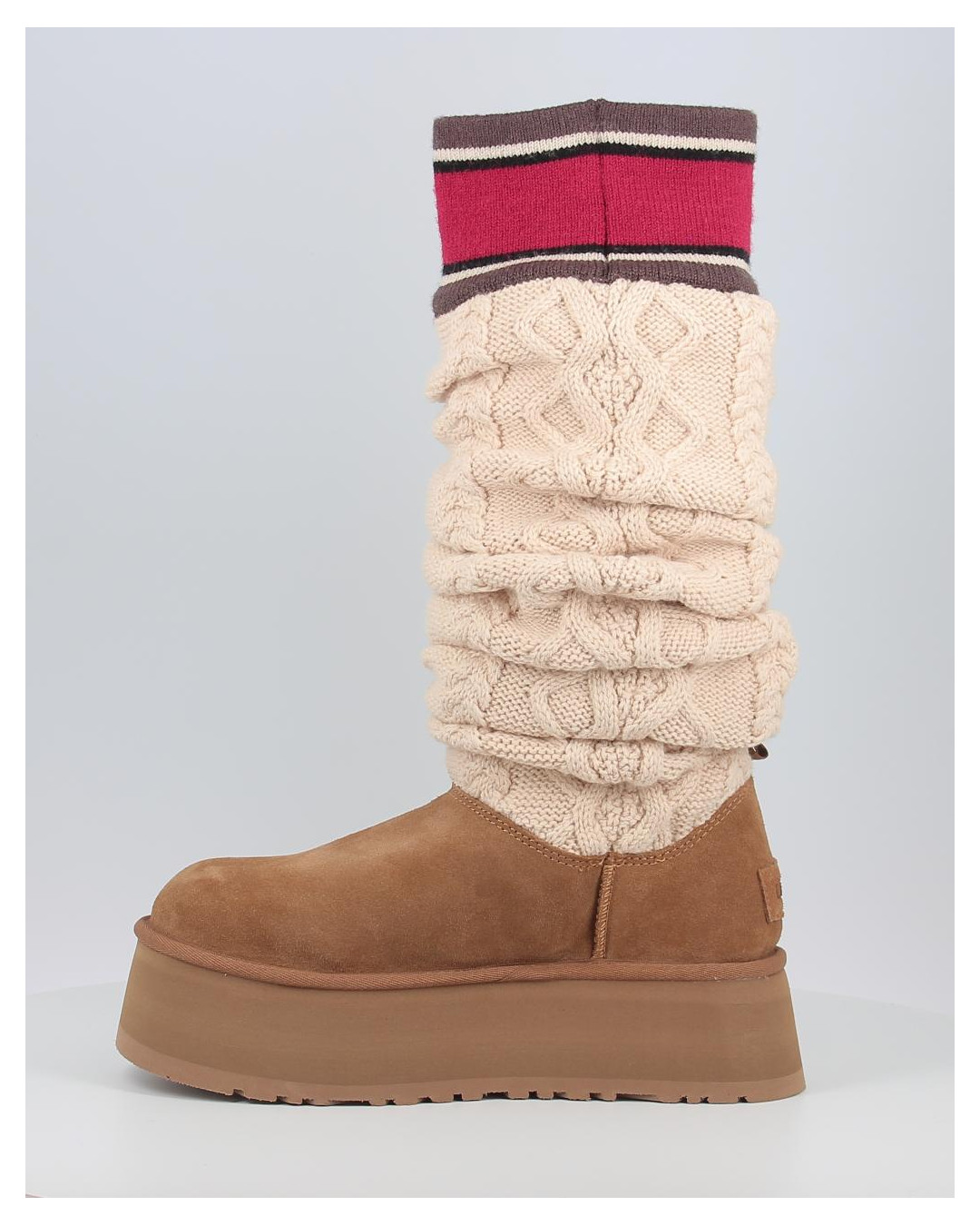 Botas Ugg CLASSIC SWEATER LETTER TALL Chestnut