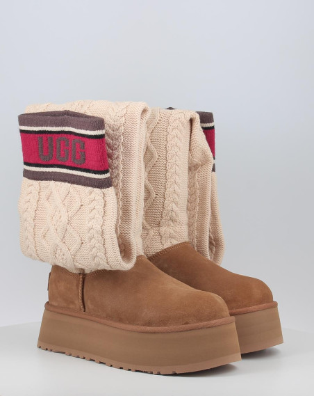 Botas Ugg CLASSIC SWEATER LETTER TALL Chestnut