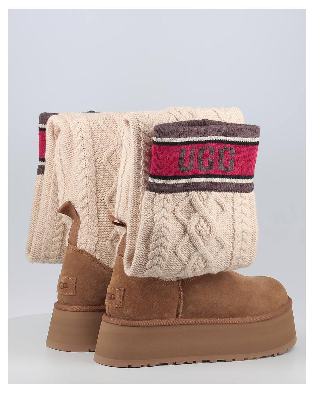 Botas Ugg CLASSIC SWEATER LETTER TALL Chestnut