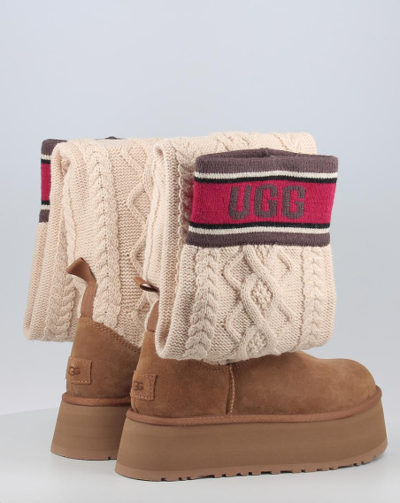 Botas Ugg CLASSIC SWEATER LETTER TALL Chestnut