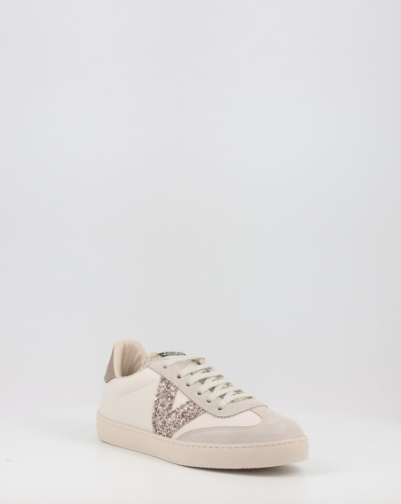 Zapatillas Veja V-10 Flannel beige negro mujer