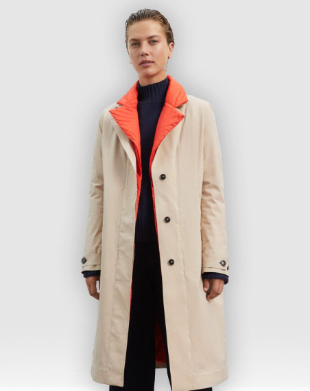 Plumiferos Ecoalf ALBERTALF JACKET WOMAN taupe Plumiferos Ecoalf ALBERTALF JACKET WOMAN taupe