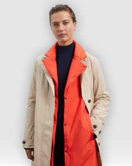 Plumiferos Ecoalf ALBERTALF JACKET WOMAN taupe Plumiferos Ecoalf ALBERTALF JACKET WOMAN taupe