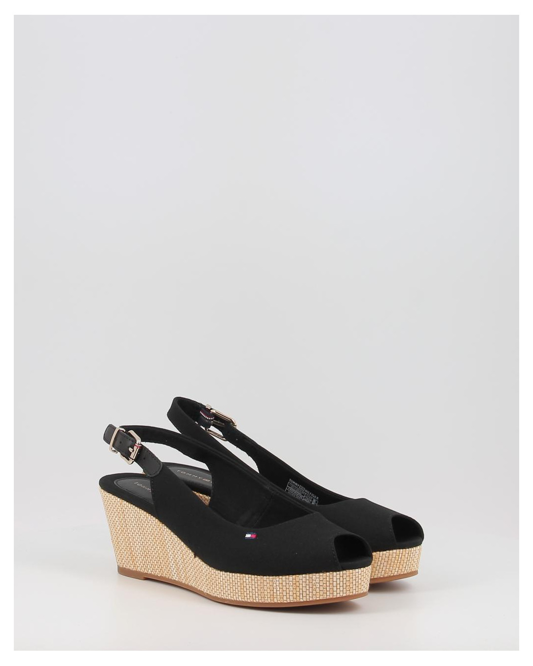 Alpargatas Tommy Hilfiger ICONIC ELBA SLING BACK WEDGE negro