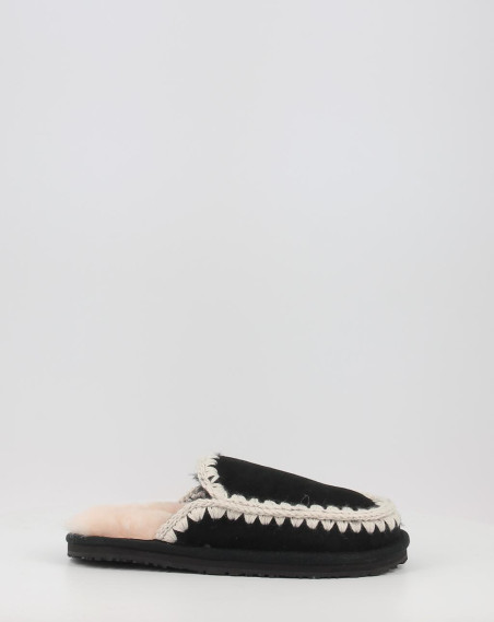 Zuecos Mou SUEDE SLIPPER FULL ESKIMO STITCH negro Zuecos Mou SUEDE SLIPPER FULL ESKIMO STITCH negro