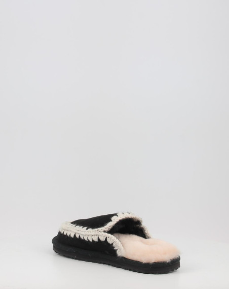 Zuecos Mou SUEDE SLIPPER FULL ESKIMO STITCH negro Zuecos Mou SUEDE SLIPPER FULL ESKIMO STITCH negro