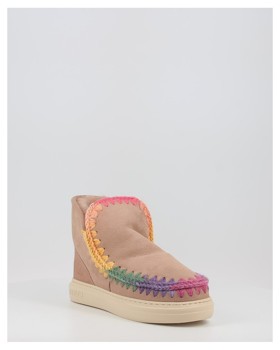 Botas Mou ESKIMO SNEAKER BOLD RAINBOW STITCHING taupe