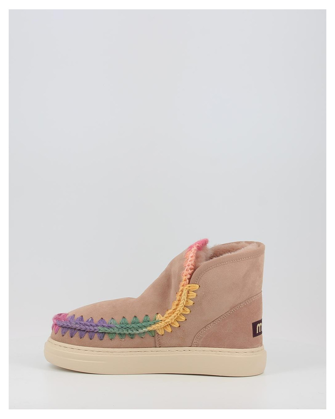 Botas Mou ESKIMO SNEAKER BOLD RAINBOW STITCHING taupe