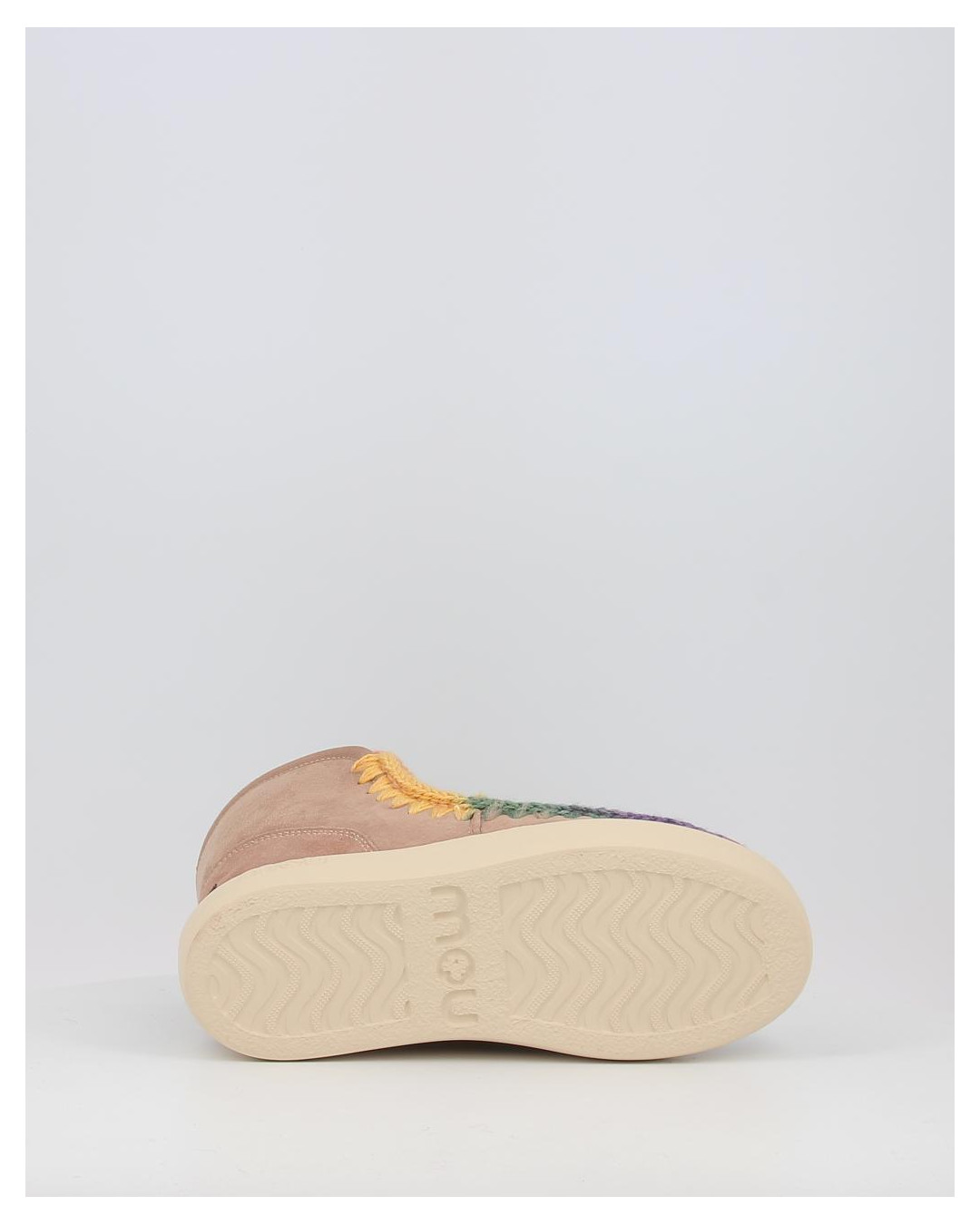 Botas Mou ESKIMO SNEAKER BOLD RAINBOW STITCHING taupe