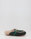Zuecos Mou WINTER BIO SLIDE LONG HAIR PONYSKIN - LETTER LOGO verde Zuecos Mou WINTER BIO SLIDE LONG HAIR PONYSKIN - LETTER LOGO verde