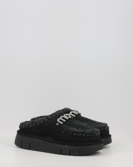 Zuecos Mou BOUNCE CLOG METAL LOGO negro Zuecos Mou BOUNCE CLOG METAL LOGO negro