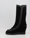 Botas Mou FRENCH TOE WEDGE TALL negro Botas Mou FRENCH TOE WEDGE TALL negro