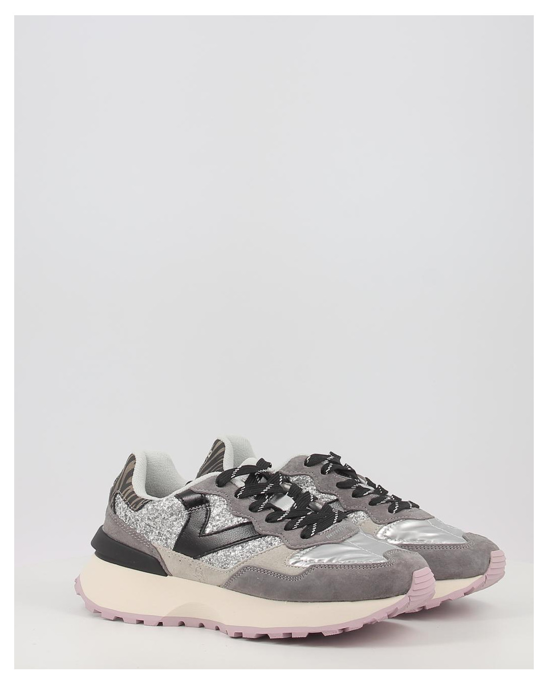 Zapatillas Plateadas Altas Mujer Caprice Zapatillas Silver Metal