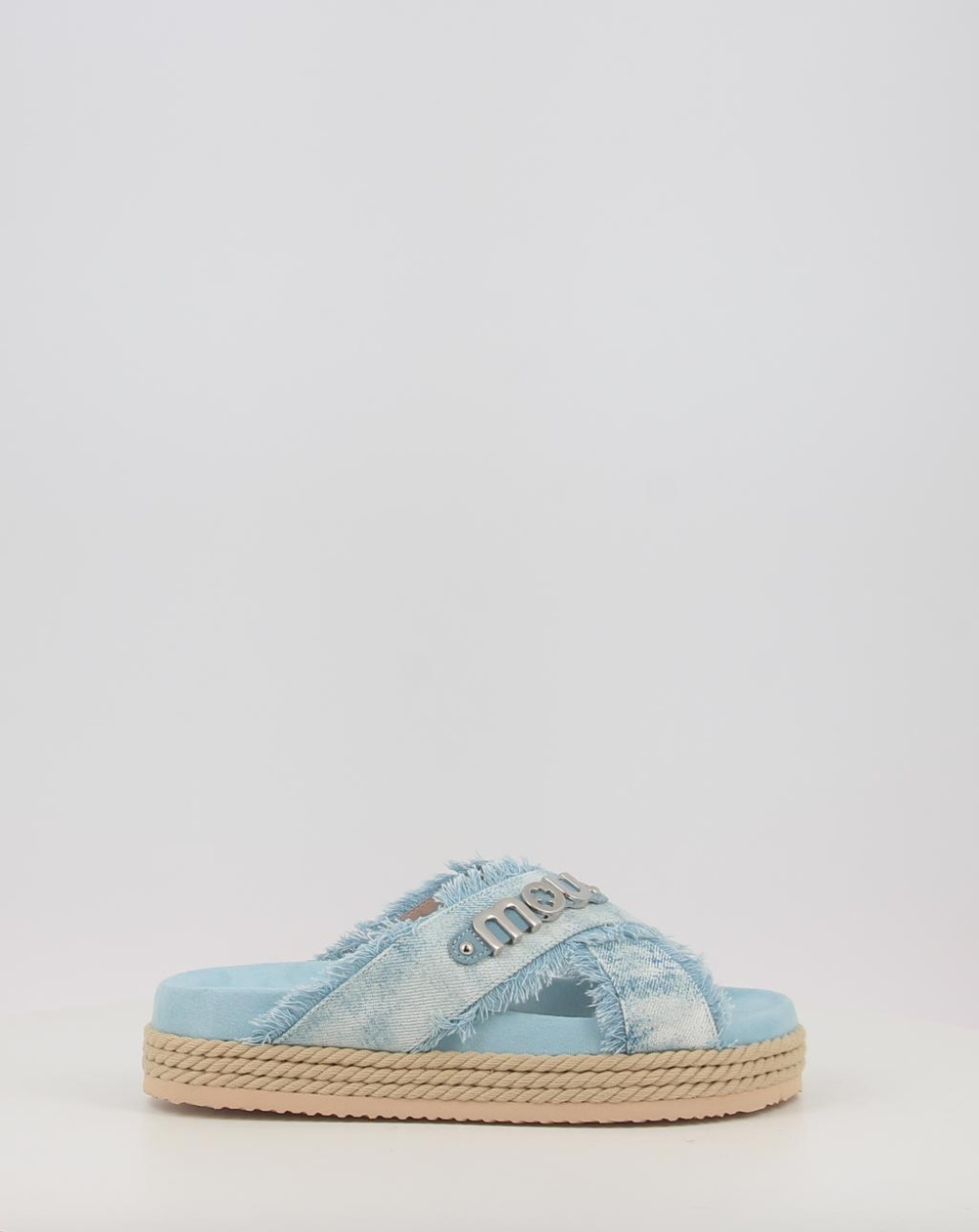 Sandalias Mou CRISS-CROSS ROPE SANDAL PAINTED DENIM azul talla 37