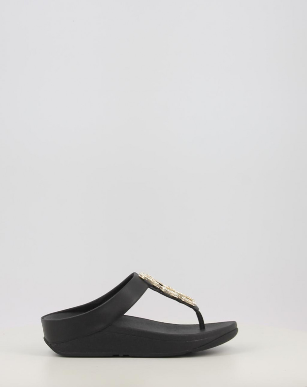 Sandalias Fitflop FINO CRYSTAL-CHAIN LEATHER TOE-POST SANDALS negro talla 37