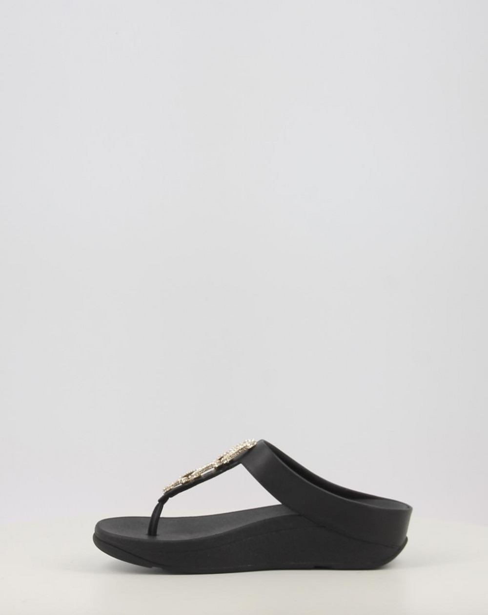 Sandalias Fitflop FINO CRYSTAL-CHAIN LEATHER TOE-POST SANDALS negro talla 37