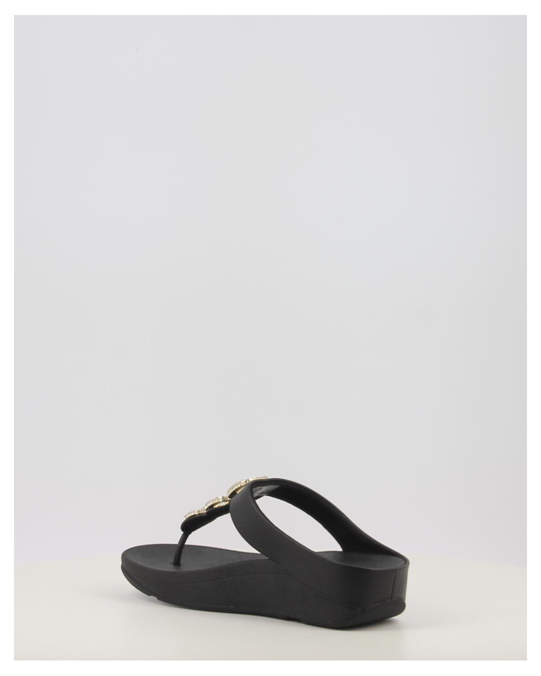 FINO CRYSTAL CHAIN LEATHER TOE POST SANDALS