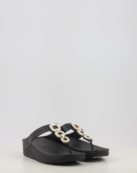 FINO CRYSTAL CHAIN LEATHER TOE POST SANDALS FINO CRYSTAL CHAIN LEATHER TOE POST SANDALS