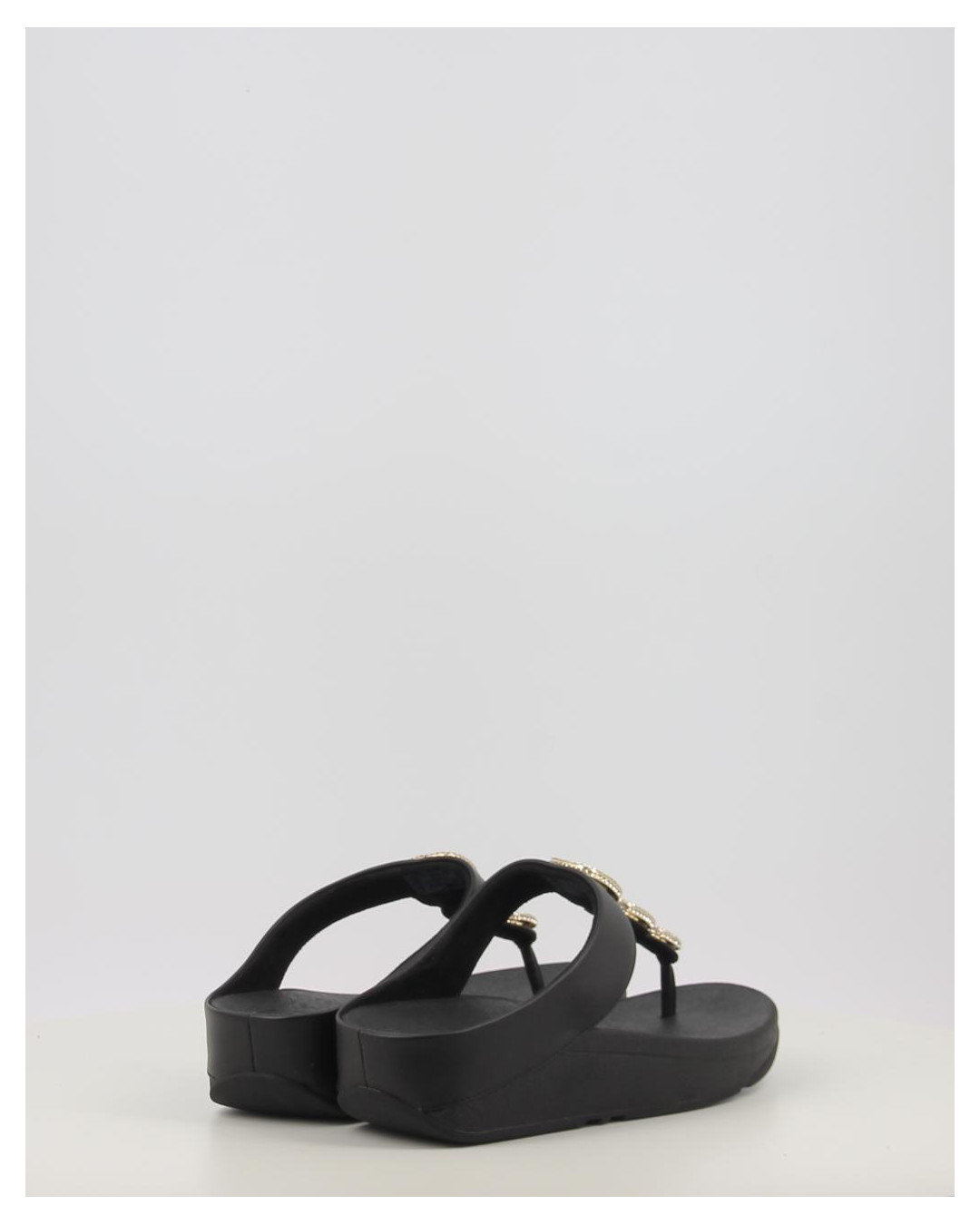 FINO CRYSTAL CHAIN LEATHER TOE POST SANDALS