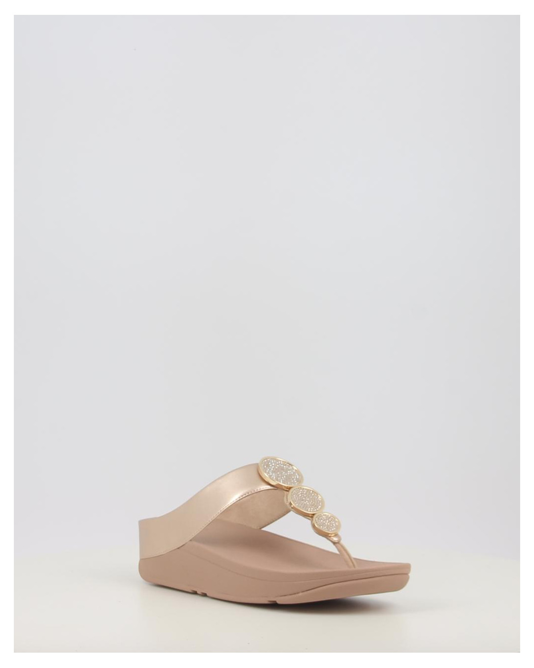 HALO BEAD CIRCLE METALLIC TOE POST SANDALS