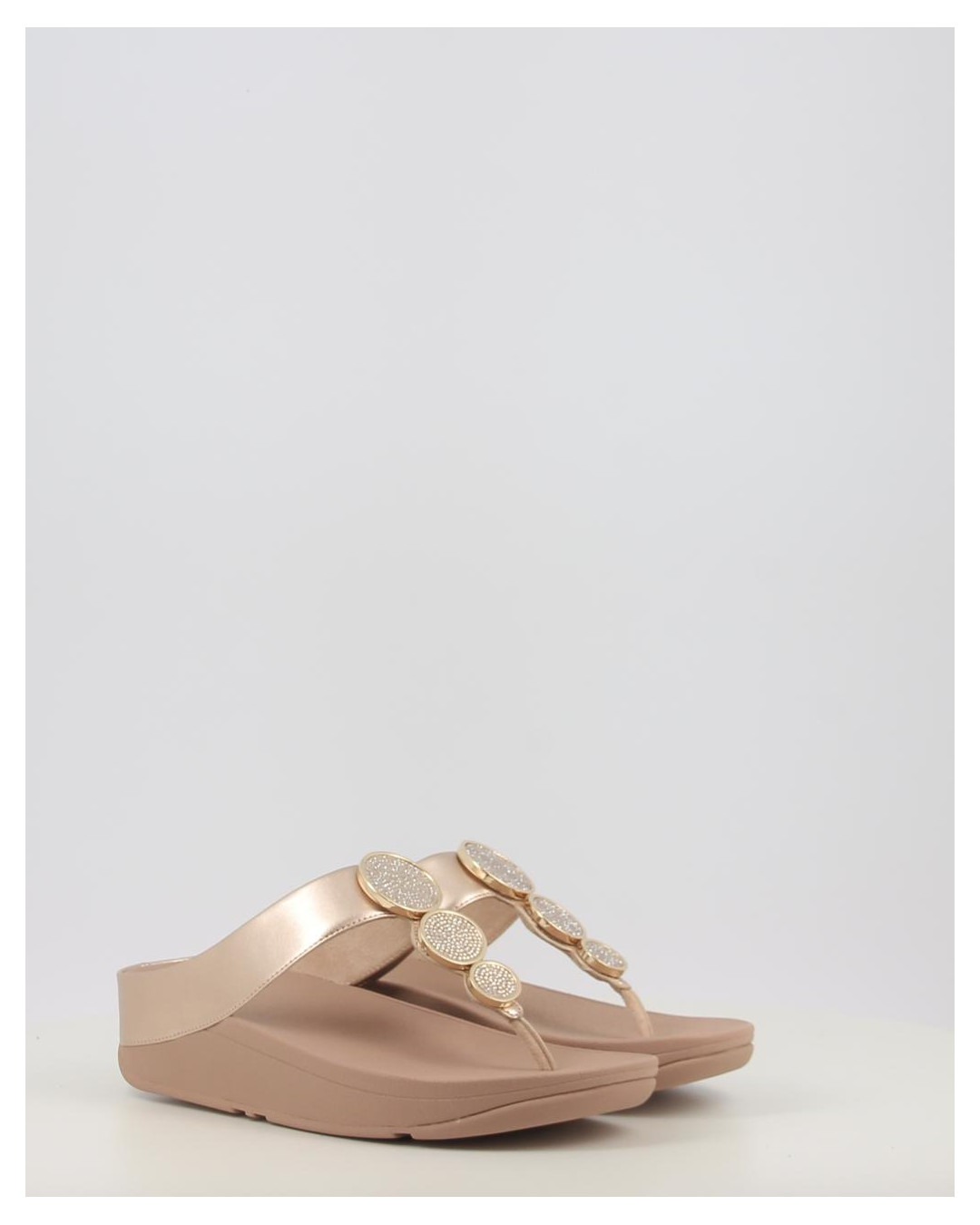 HALO BEAD CIRCLE METALLIC TOE POST SANDALS