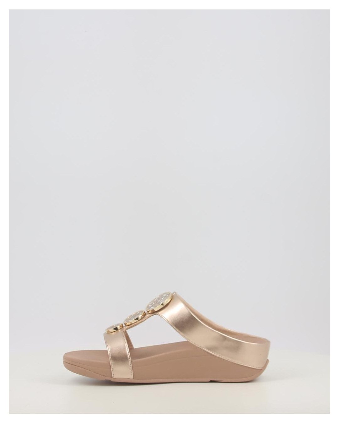 HALO BEAD CIRCLE METALLIC TOE POST SANDALS