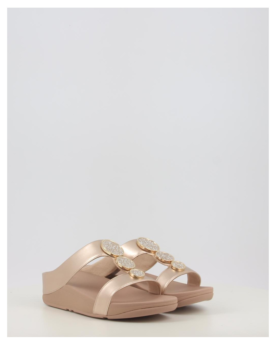 HALO BEAD CIRCLE METALLIC TOE POST SANDALS