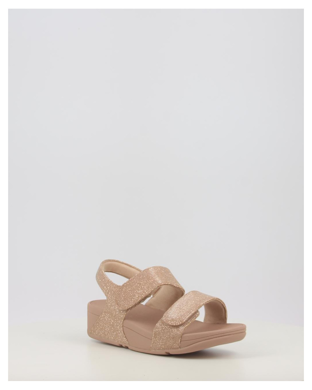 LULU ADJUSTABLE SHIMMERLUX BACK STRAP SANDALS