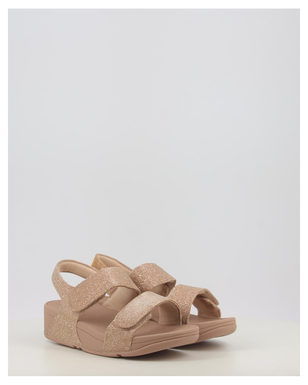 LULU ADJUSTABLE SHIMMERLUX BACK STRAP SANDALS