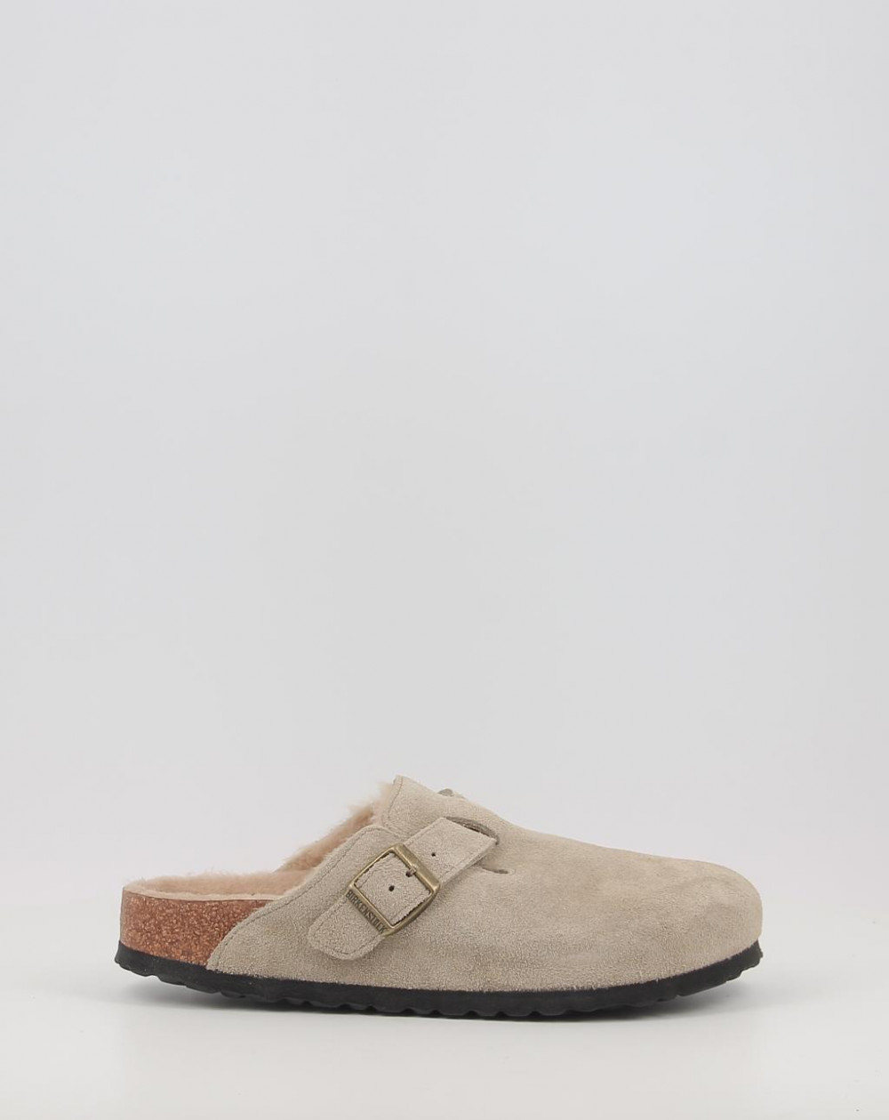 Zuecos Birkenstock BOSTON SHEARLING LEVE LAF taupe talla 36