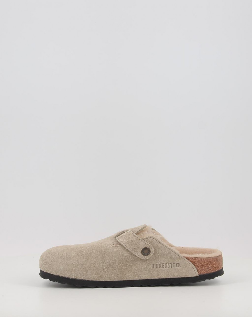 Zuecos Birkenstock BOSTON SHEARLING LEVE LAF taupe talla 36