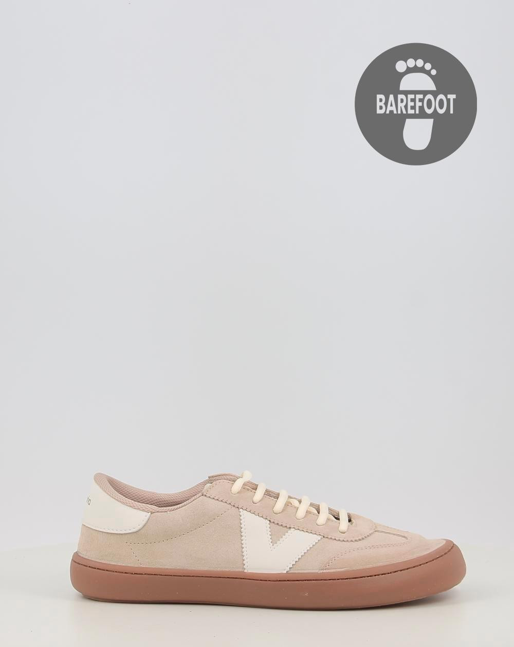 Victoria Olmo Unisex Barefoot Leather Effect Low-Top Trainers & Color & Split Leather Pieces In Contrast 1186100 for Adults CUARZO 38