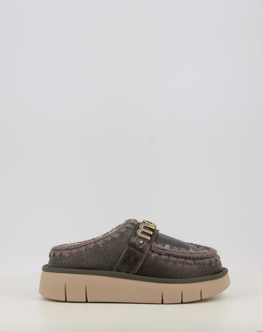Zuecos Mou BOUNCE CLOG SPECIAL LEATHER bronce talla 37